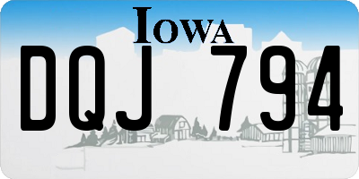 IA license plate DQJ794