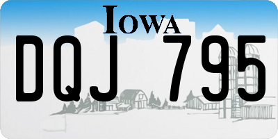IA license plate DQJ795