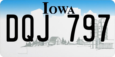 IA license plate DQJ797