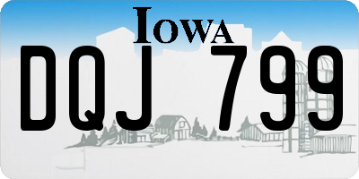 IA license plate DQJ799