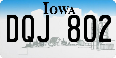IA license plate DQJ802