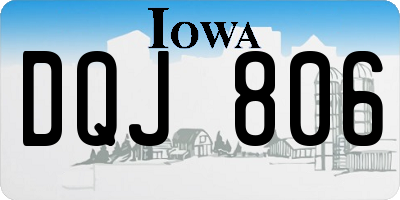 IA license plate DQJ806