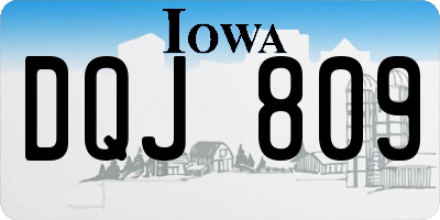 IA license plate DQJ809