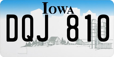 IA license plate DQJ810