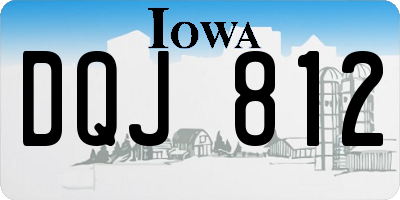 IA license plate DQJ812