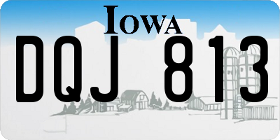 IA license plate DQJ813
