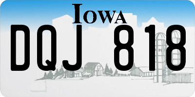 IA license plate DQJ818