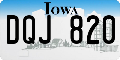 IA license plate DQJ820