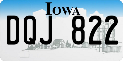 IA license plate DQJ822