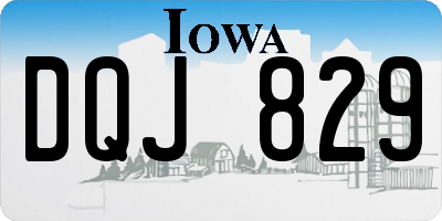 IA license plate DQJ829