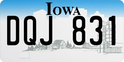 IA license plate DQJ831