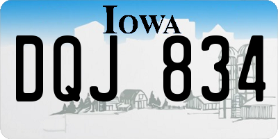 IA license plate DQJ834