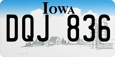 IA license plate DQJ836