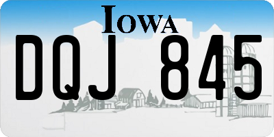 IA license plate DQJ845