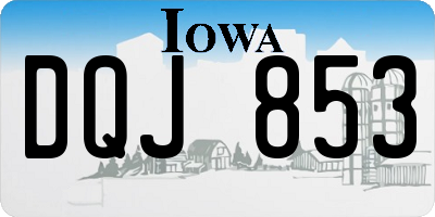IA license plate DQJ853