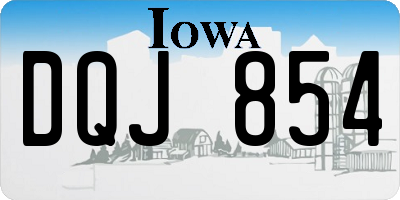 IA license plate DQJ854