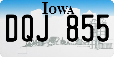 IA license plate DQJ855