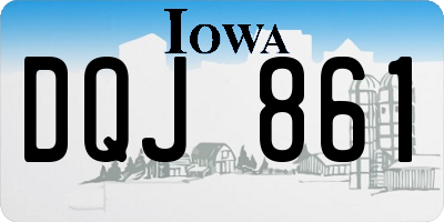 IA license plate DQJ861