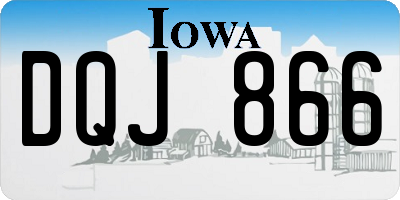 IA license plate DQJ866