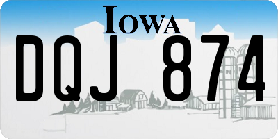 IA license plate DQJ874