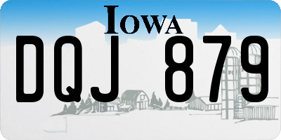 IA license plate DQJ879