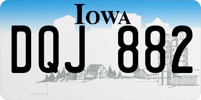 IA license plate DQJ882