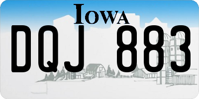 IA license plate DQJ883
