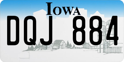 IA license plate DQJ884