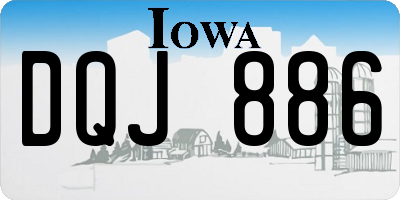 IA license plate DQJ886