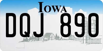 IA license plate DQJ890