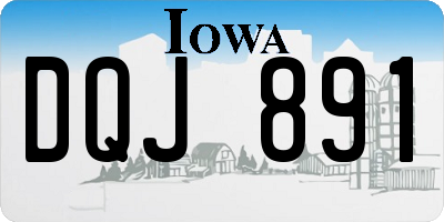 IA license plate DQJ891