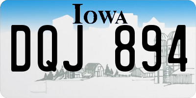 IA license plate DQJ894