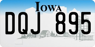 IA license plate DQJ895