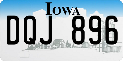 IA license plate DQJ896