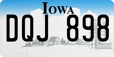 IA license plate DQJ898