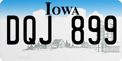 IA license plate DQJ899