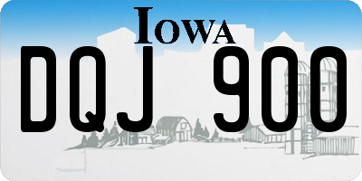 IA license plate DQJ900