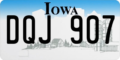 IA license plate DQJ907