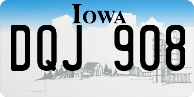 IA license plate DQJ908