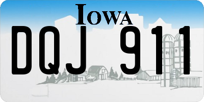 IA license plate DQJ911