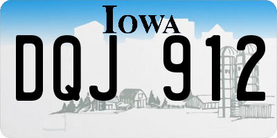 IA license plate DQJ912