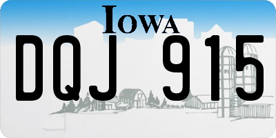 IA license plate DQJ915