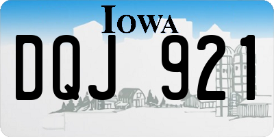 IA license plate DQJ921