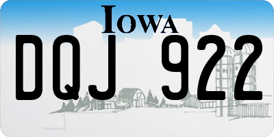 IA license plate DQJ922