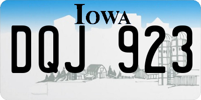 IA license plate DQJ923