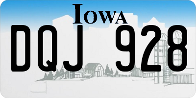 IA license plate DQJ928