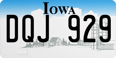 IA license plate DQJ929