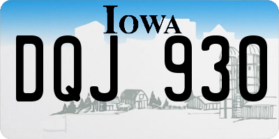 IA license plate DQJ930