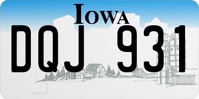 IA license plate DQJ931