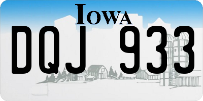 IA license plate DQJ933